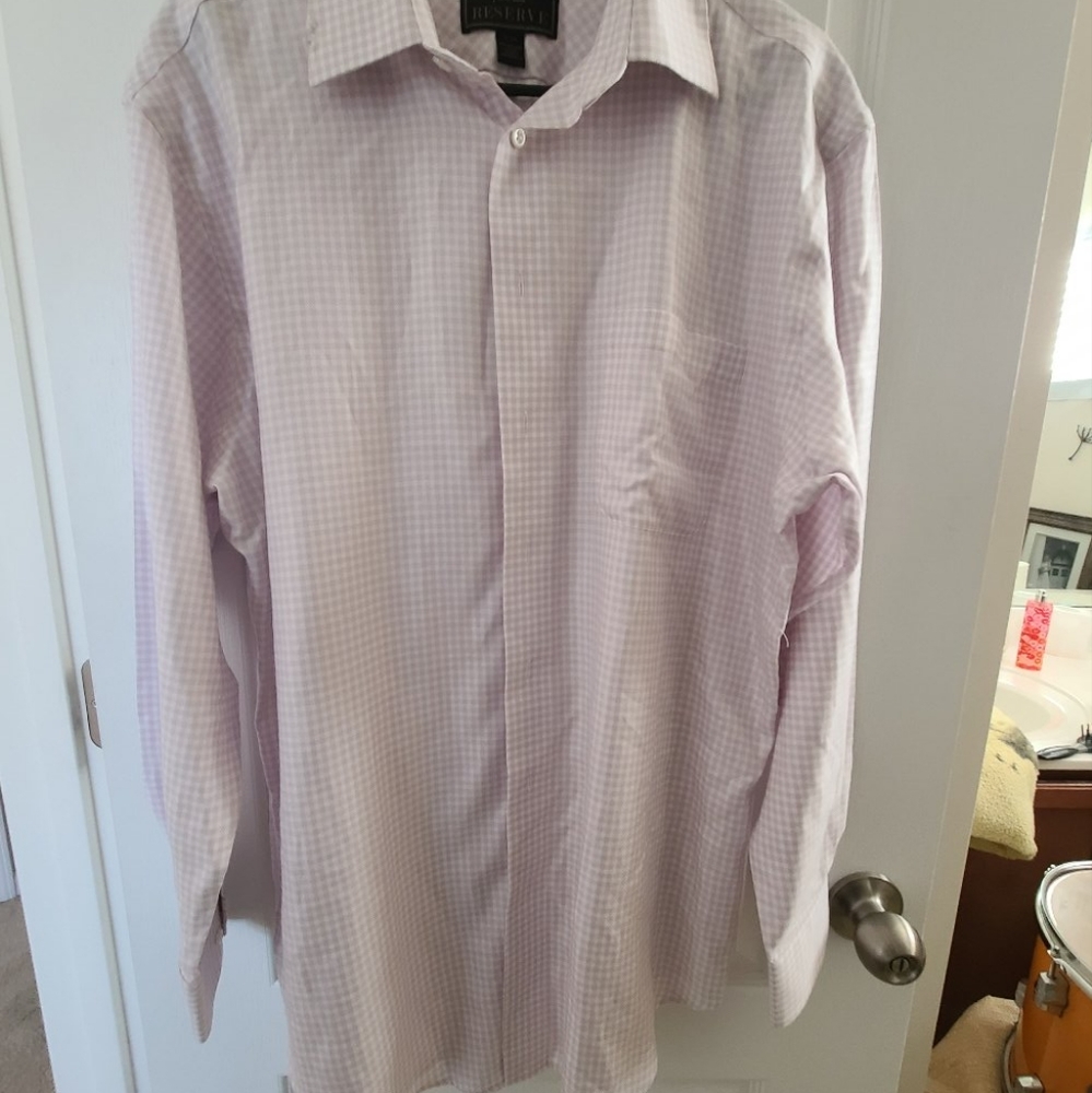 Reserve Collection Tailored Fit Button-Down Collar Plaid Sportshirt
